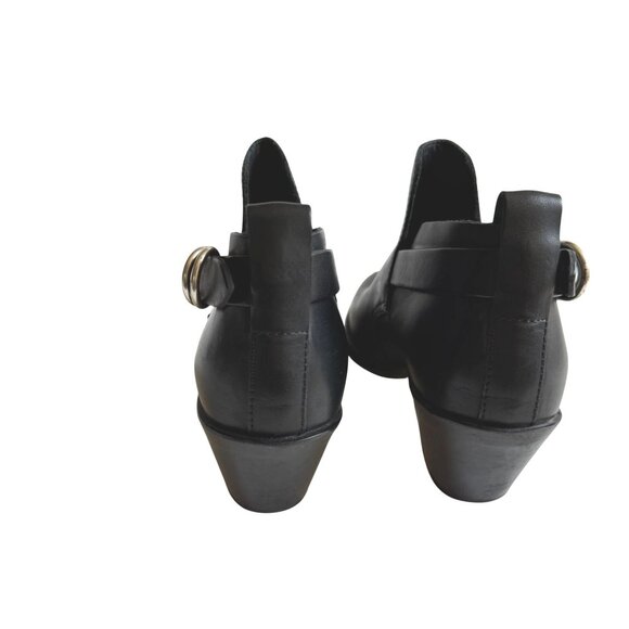 Rag & Bone Black Leather Western Booties Size 38 Classic Modern Urbancowgirl - Picture 4 of 11